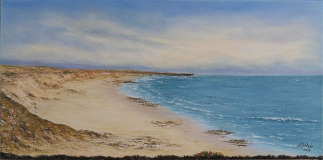 Playa  el Cotillo (Fuerteventura) Oil Canvas Marine Painting