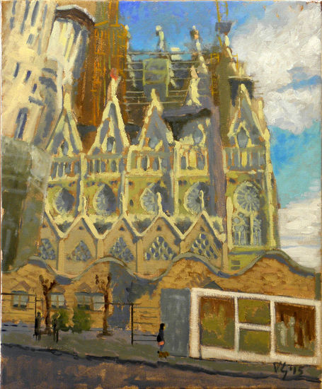 Claustre de la Sagrada Família Oil Canvas Landscaping