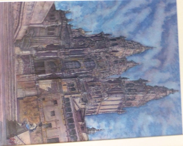 "Catedral de Santiago de Compostela" Watercolour Paper Landscaping