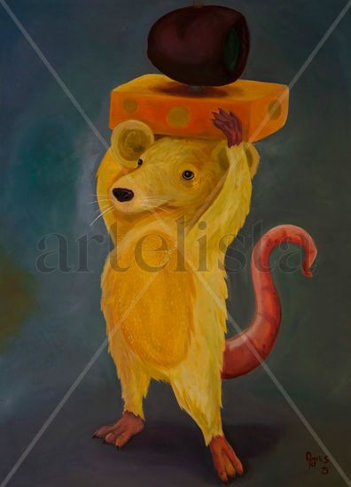 el ratón de la aceituna Oil Panel Animals