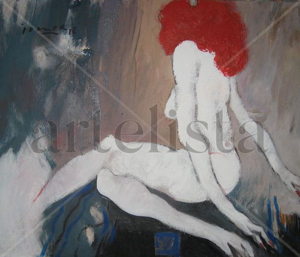 ana con pelo rojo Oil Canvas Figure Painting