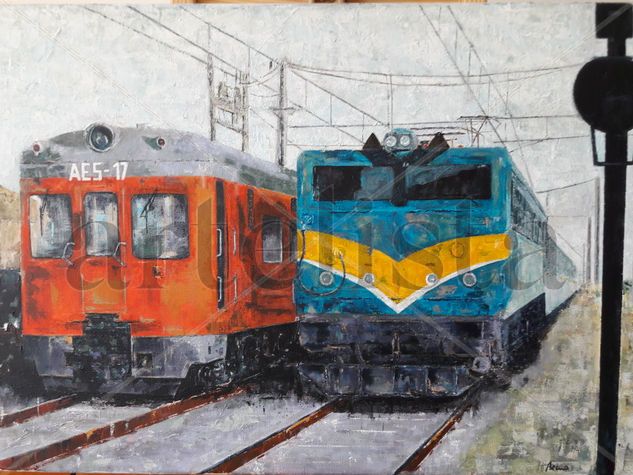 Trenes Acrylic Canvas Others