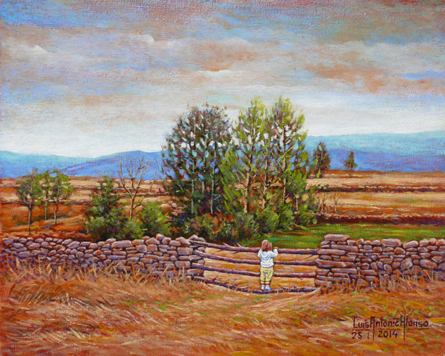 ASOMADA A LA VALLA Oil Canvas Landscaping