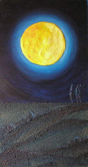 ES DE NOCHE Oil Panel Landscaping