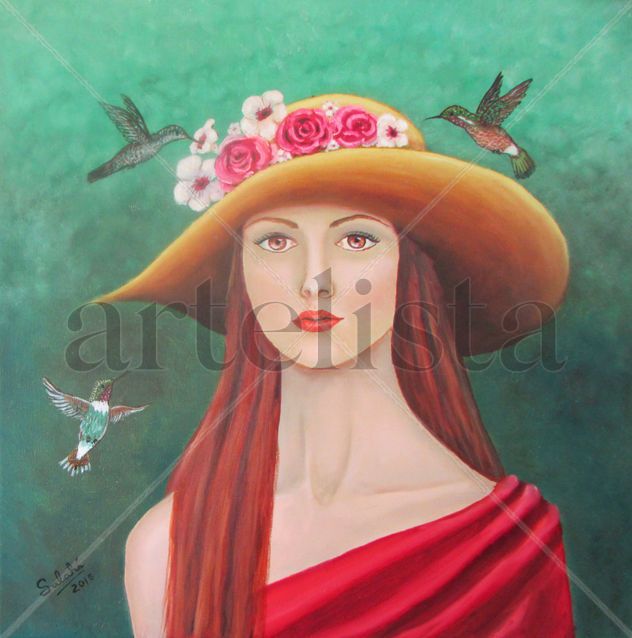 Colibríes en mi sombrero.