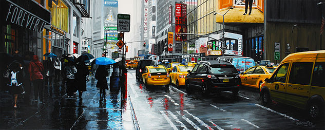 Times Square #1 (New York #6) Otros Tabla Paisaje