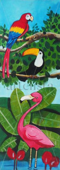 Animales en la jungla Acrylic Panel Landscaping