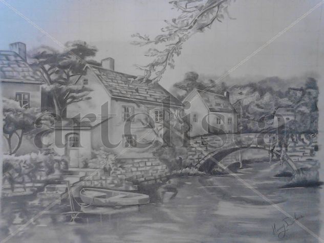 Paisaje de otoño Graphite