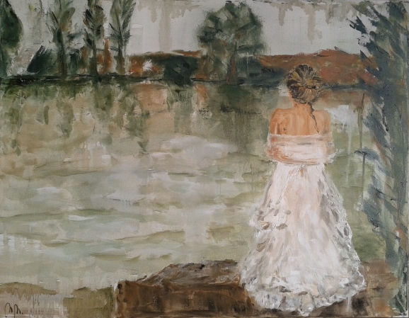 La chica del lago Oil Canvas Figure Painting