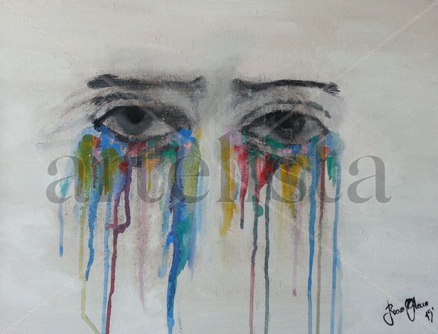 llorando mi arco iris Mixed media Others Others