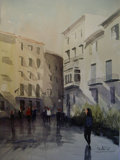 Plaza de Barcelona Watercolour Paper Landscaping