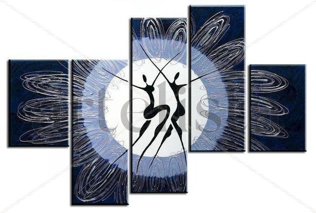 pintura abstracta con figuras