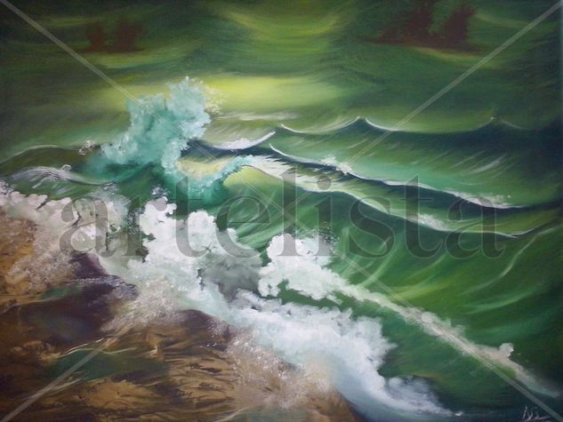 Mar Esmeralda Oil Canvas Marine Painting