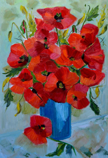 RAM DE ROSELLES Oil Canvas Floral Painting