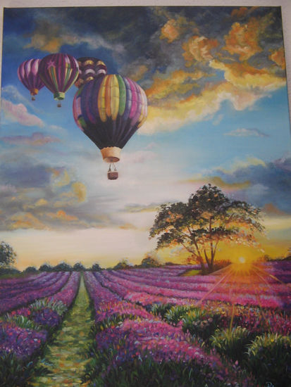 GLOBOS Óleo Lienzo Paisaje