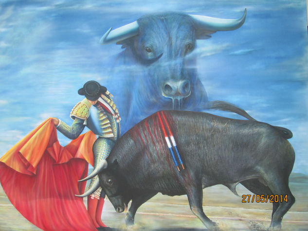 ESPIRITU TAURINO Oil Canvas Animals