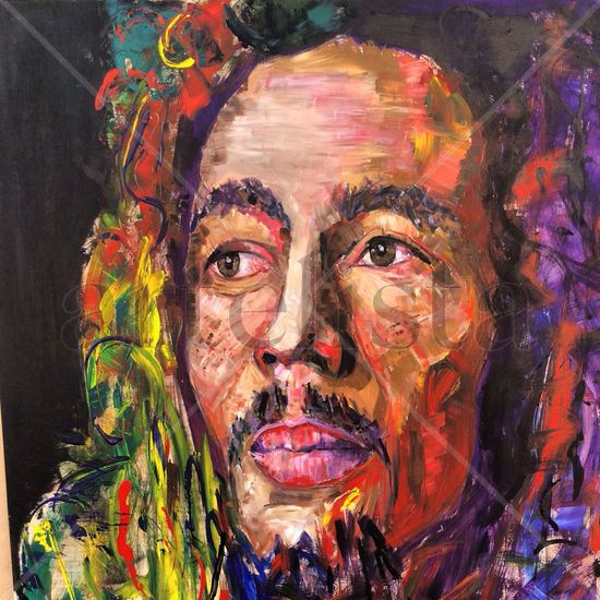 Bob Marley Acrylic Panel Portrait