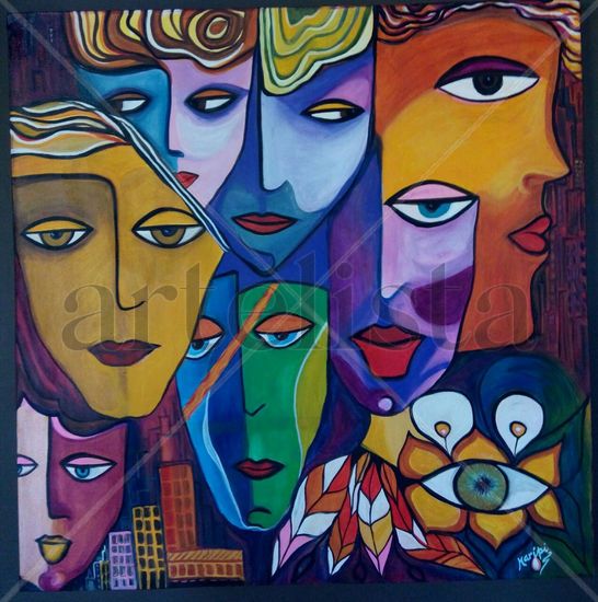 Faces Acrylic Canvas Portrait