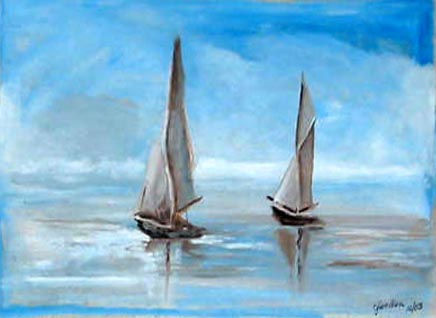 EMBARCACIONES Acrylic Paper Marine Painting