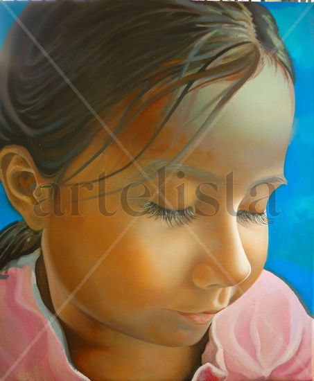 ariana, en su laberinto Oil Canvas Portrait