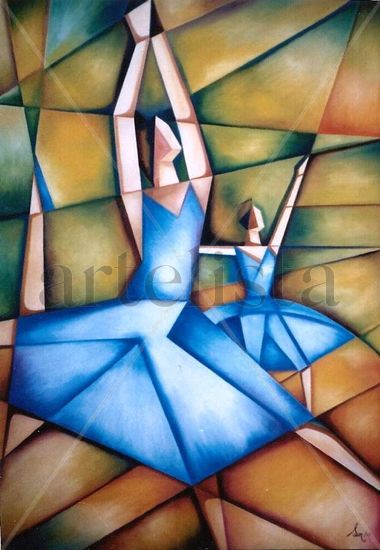 CLASE DE DANZA Oil Canvas Figure Painting