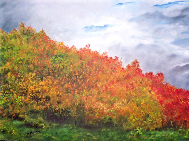 Arbustos Otoño Oil Canvas Landscaping