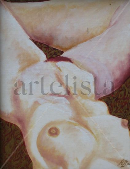 " Te pareces al mundo en tu actitud de entrega" Oil Canvas Nude Paintings