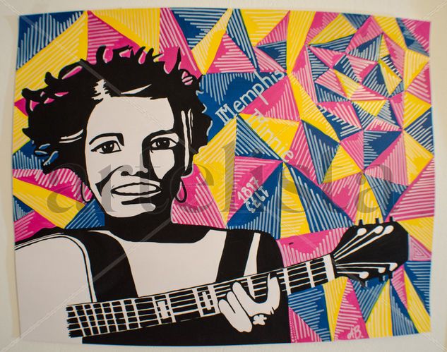 Memphis Minnie Acrylic Card Portrait