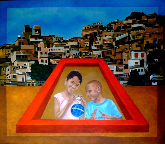 NIÑOS DE DIOS Acrylic Canvas Landscaping