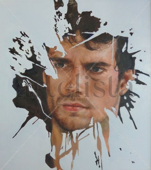 Sin título. De la serie Splattered Ego Oil Canvas Portrait