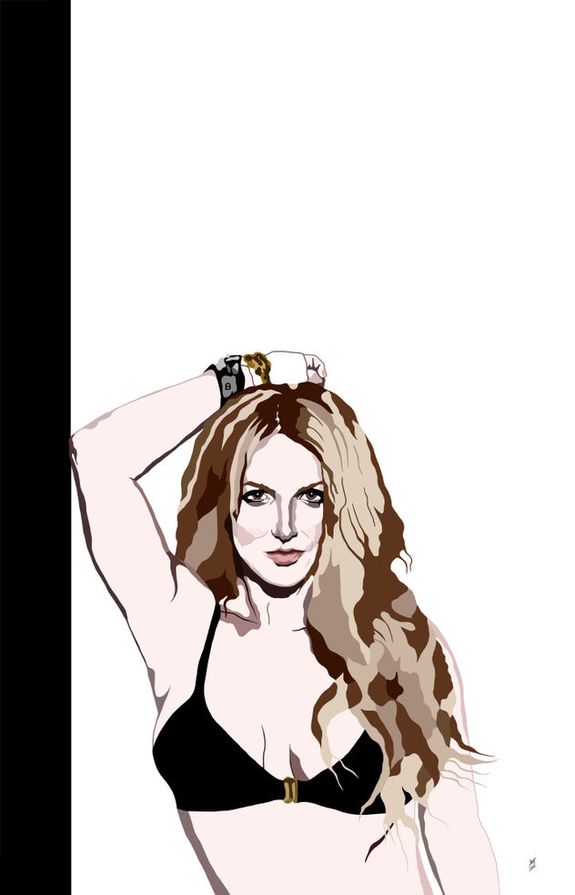 Britney Spears, copydraw by jlb.
