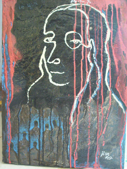 Mona Lisa Media Mixta Tela Retrato