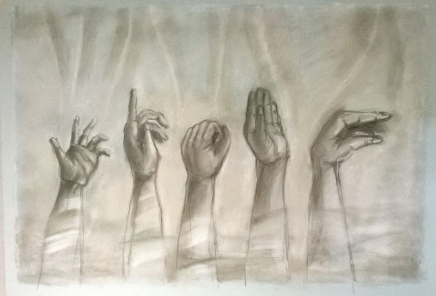 ...juego de manos... Charcoal