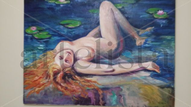 sueño con nenúfares. Oil Canvas Nude Paintings