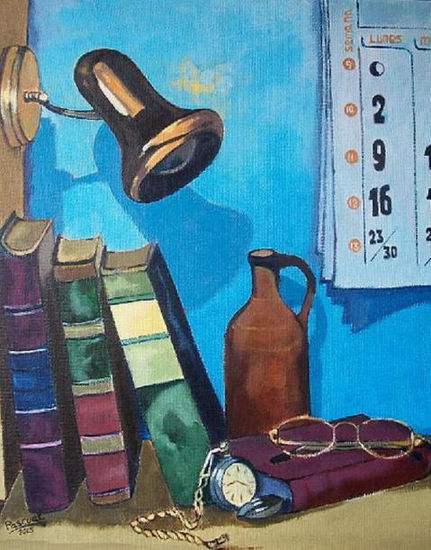 Bodegón con foco Acrylic Panel Still Life Paintings