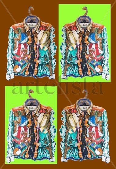 CAMISA 6 Mixed media Paper Figure Painting