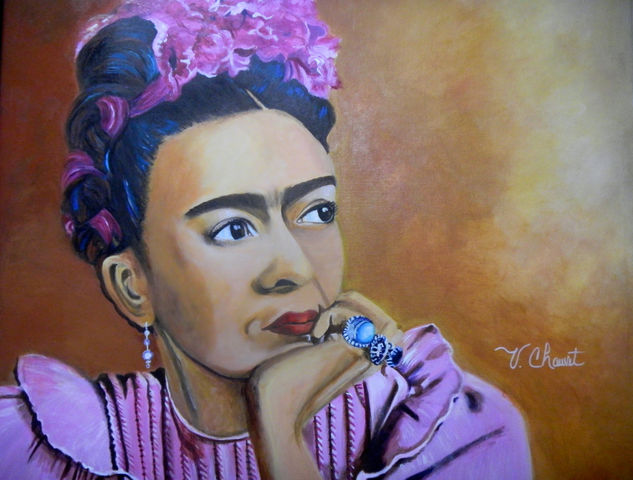 Frida:  Persona y Personaje Acrílico Lienzo Retrato