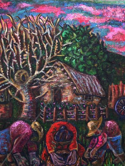 "COSECHA" Oil Canvas Landscaping