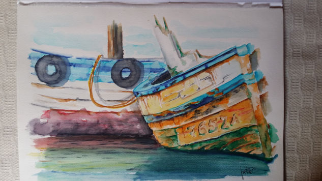 tras la tormenta Watercolour Paper Marine Painting