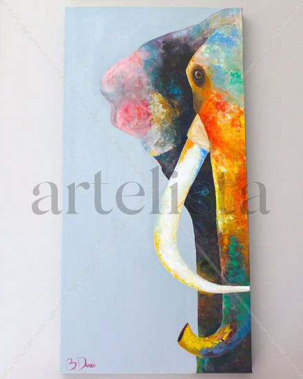 Elefante Oil Canvas Animals