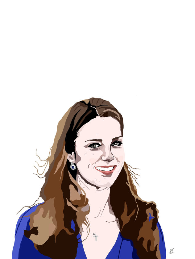 Kate Middleton, copydraw by jlb.