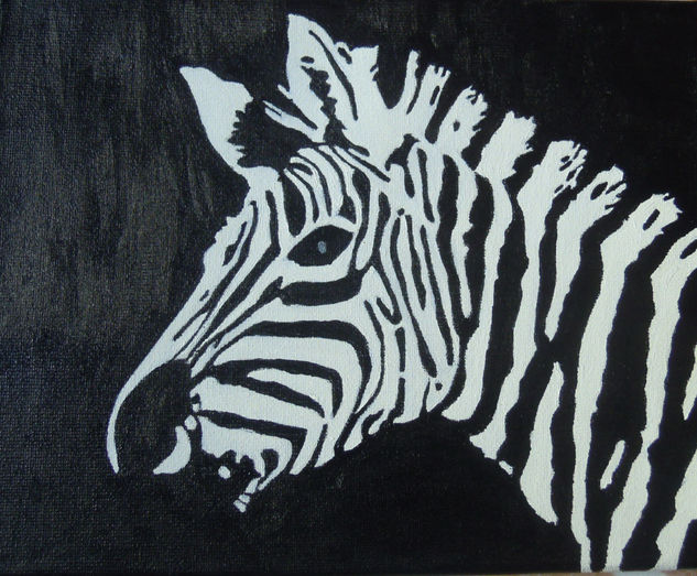 zebra Óleo Lienzo Animales