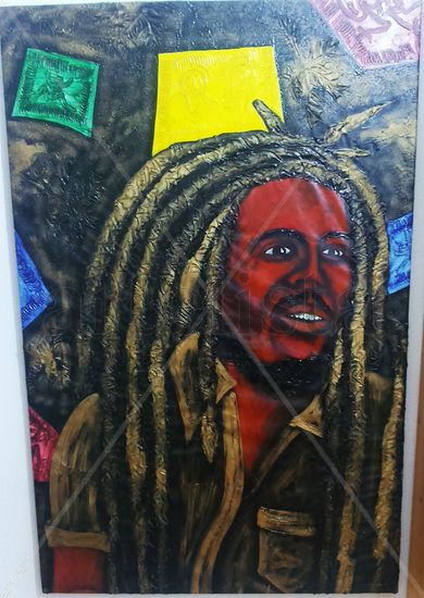 Bob Marley Oil Canvas Portrait