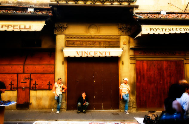 Gente de Ponte Vechio Viajes Color (Digital)