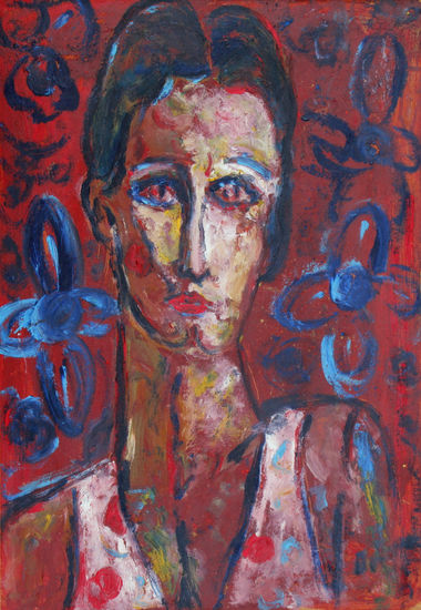 gitana... Oil Panel Portrait