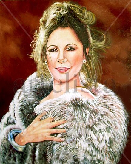 ISABEL PANTOJA Oil Canvas Portrait