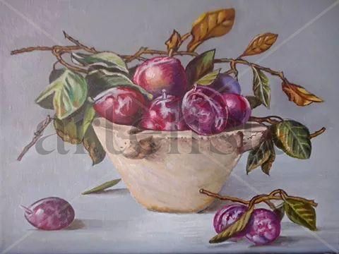 CIRUELAS Oil Canvas Still Life Paintings