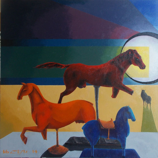 RECICLAJE EQUINO Oil Canvas Animals