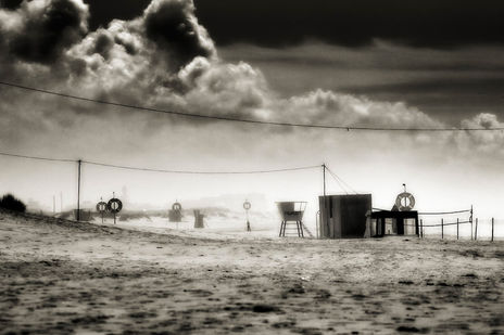 Playa y nubes