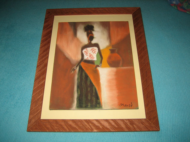 AFRICA Pastel Card Portrait